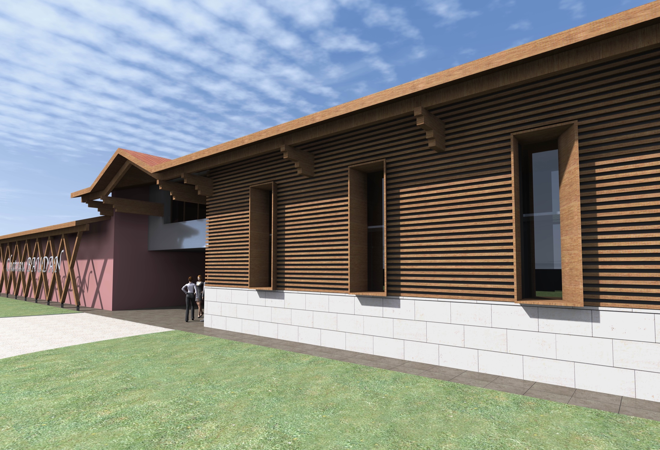 Projet de chai contemporain habillé de bois