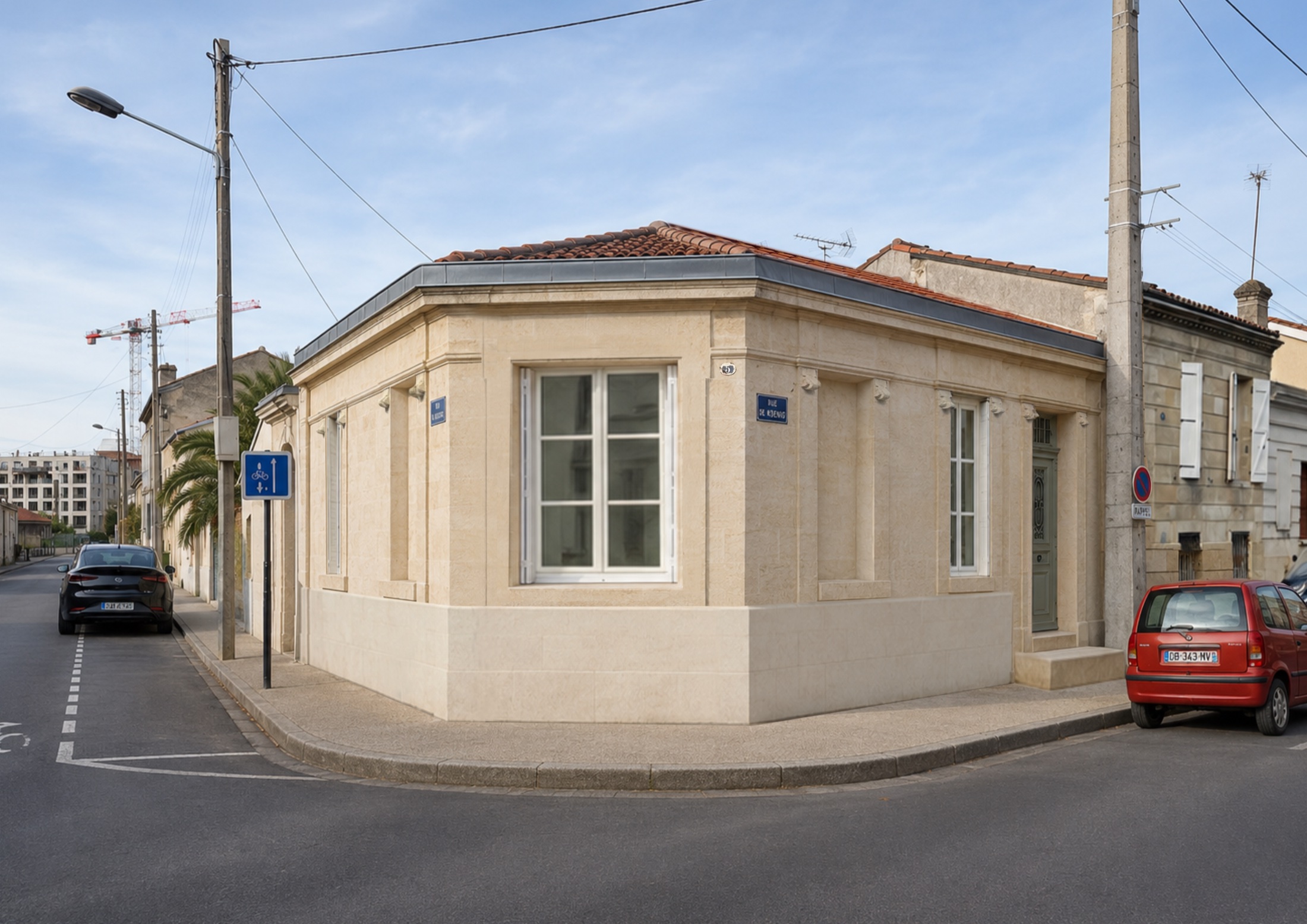 Maison de ville en pierre après réhabilitation
